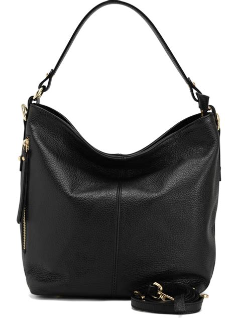 Anna Morellini Leder Schultertasche Carrara In Schwarz B 36 X H