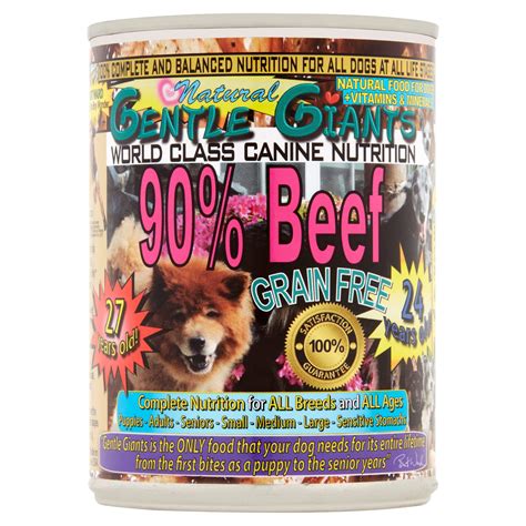 Gentle Giants Canine Nutrition 90 Beef Grain Free Canned Dog Food 13