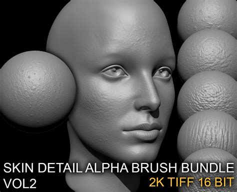 Real Skin Detail Alpha Brush Bundle FlippedNormals