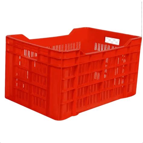 Red Fruit Plastic Crates Load Capacity 25 Kilograms Kg At Best Price