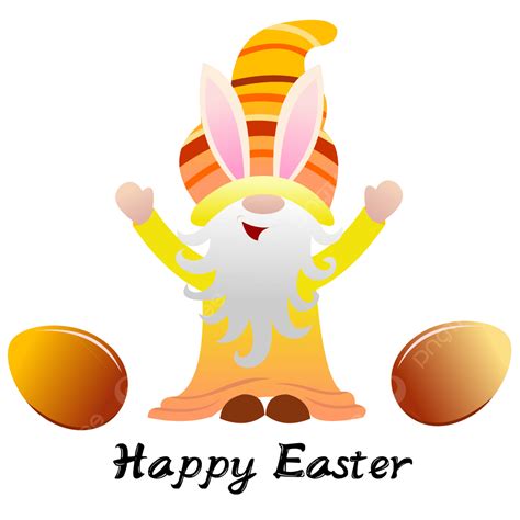 Easter Bunny Costume Vector Hd Images Easter Gnome Bunny Wearing