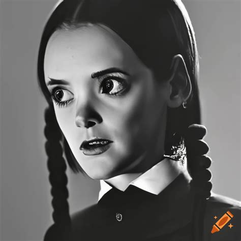 Portrait Of Winona Ryder As Wednesday Addams On Craiyon