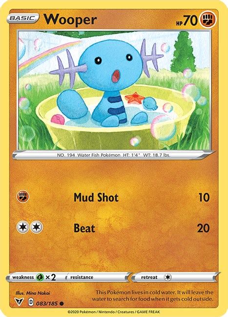 Wooper SWSH04 Vivid Voltage Pokemon