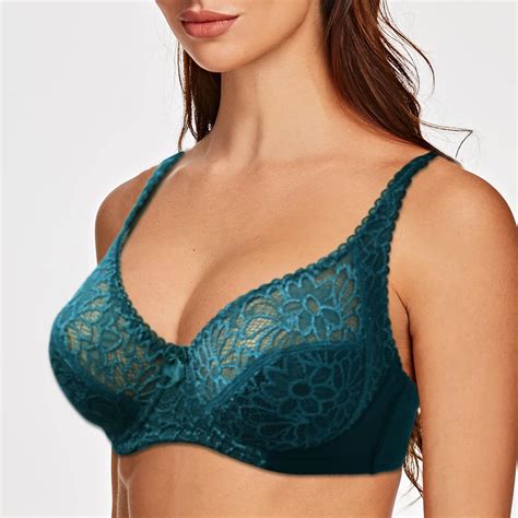 Plus Size Bras For Womens Lace Sexy Bra See Through Underwire Female Underwear Lingerie Bh Tops