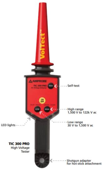 Amprobe Tic Pro Kit Kv High Voltage Detector Combo Kit For