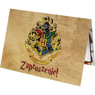 Zaproszenie Na Urodziny Harry Potter Gryfindor Z