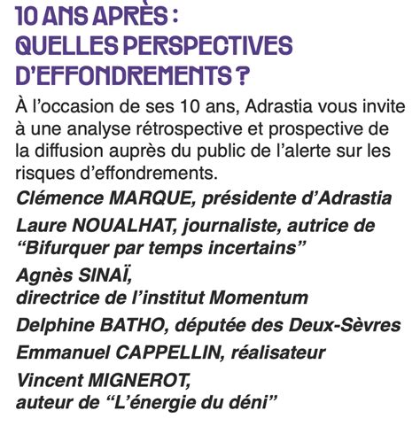 Conférences Adrastia Adrastia informe sur les risques d