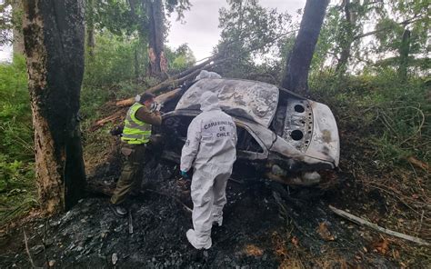 Conductor Muri Calcinado Tras Volcamiento E Incendio De Su Veh Culo En