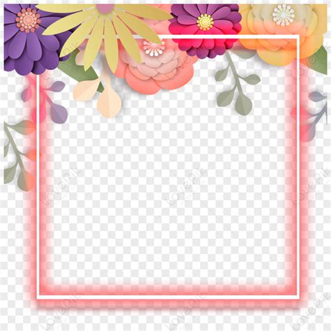 Flower Border Bright Paper Cut,border Cutting,cutting,flowers Free PNG ...