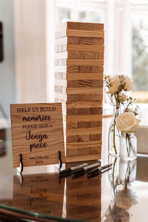 Wedding Sign Oak Wedding Sign Jenga Sign Wedding Jenga Etsy Uk