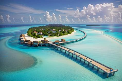 Premium Ai Image Maldives Island