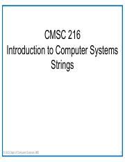 Class Strings Pdf Cmsc Introduction To Computer Systems Strings