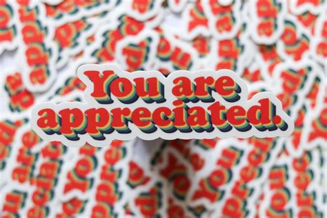 You Are Appreciated Sticker Appreciation Gift Hydro Flask - Etsy