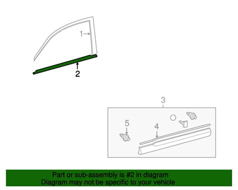 2011 2013 Toyota Highlander Belt Molding 75710 0E050 OEM Parts Online