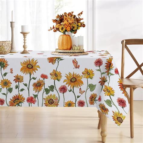 Amazon Tailus Fall Sunflower Rectangle Tablecloth 60 X 84 Inch