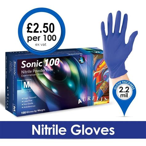 Aurelia Gloves Sonic Cobalt Blue Nitrile Gloves Powder Free