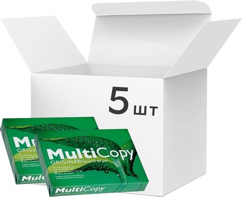 Набор бумаги офисной Multicopy А4 80 г/м2 класс A 500 листов х 5 пачек ...