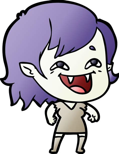 caricatura reír vampiro niña 12545317 Vector en Vecteezy