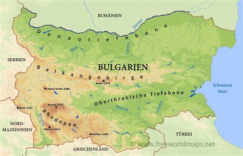 Karte Von Bulgarien Freeworldmaps Net