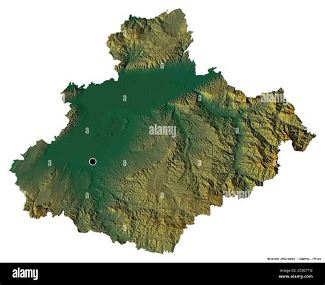 Forma De Relizane Provincia De Argelia Con Su Capital Aislada Sobre