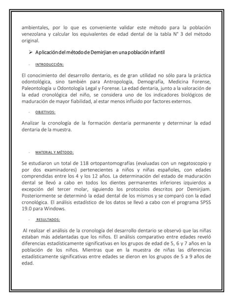 Estimación de edad dental aplicando el método de Demirjian PDF