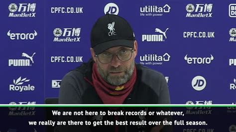 Klopp Not Focused On Breaking Liverpools Unbeaten Record Video