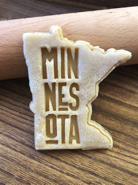 Minnesota Cookie Cutter United States Cookie Cutter And Stamp Etsy