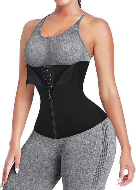 Feelingirl Womens Latex Training Sports Underbust Corset Cincher