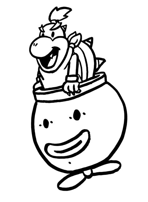 Desenhos de Bowser Jr Para Colorir e Imprimir Pintar Grátis Online