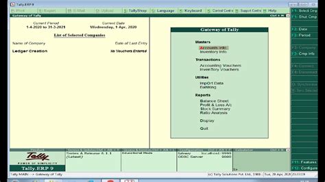 How To Create Ledger In Tally Part 1 Youtube