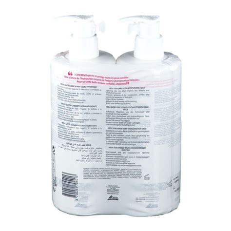 Topicrem Mela Lait éclaircissant Ultra Hydratant 2x500 Ml Redcare