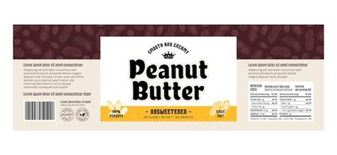 Premium Vector Peanut Butter Label And Packaging Design Template