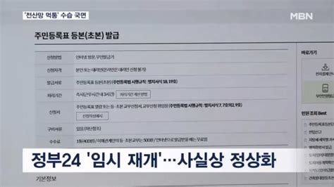 행정 전산망 먹통 사태 해소 국면정부24 이어 새올 복구 네이트 뉴스