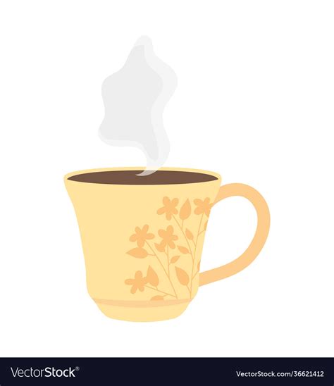 Hot Coffee Mug Royalty Free Vector Image VectorStock