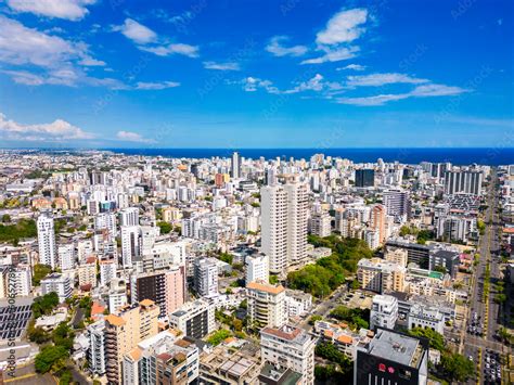 Aerial View Of Santo Domingo City Center Skyscrapers And Office