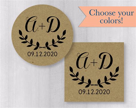 Rustic Wedding Stickers Rustic Wedding Seals Wedding | Etsy