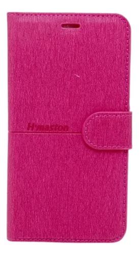 Capa Capinha Carteira Couro Para Motorola Moto One Hyper Cor Rosa Liso