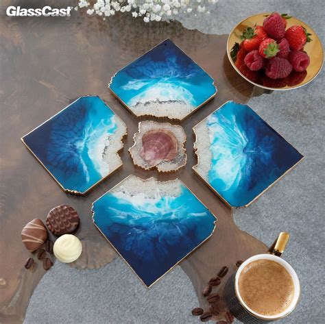 Ocean Puzzle Epoxy Resin Coasters - GlassCast