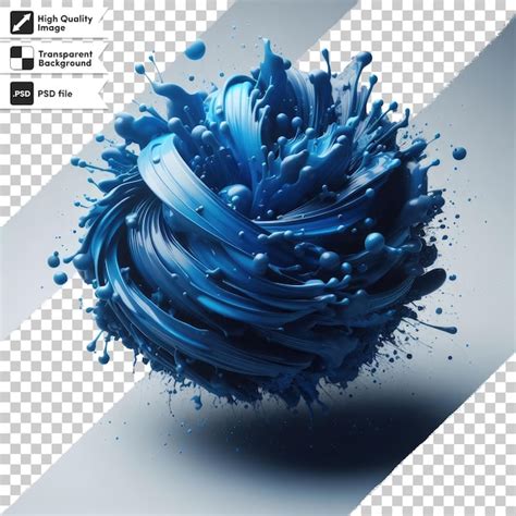 Explosion De Poudre Bleue De Peinture Holi Sur Fond Transparent Psd