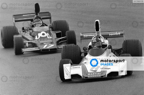 Carlos Pace Brabham Bt B Ford Leads Jean Pierre Jarier Shadow Dn