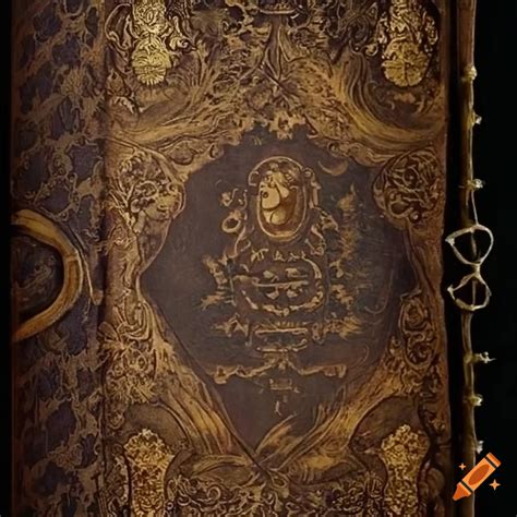 Journal Cover With Fantasy Magical Medieval Antique Grimoire Design On