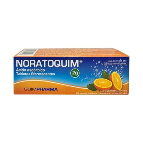 Noratoquim Ácido Ascórbico 2 g 10 tabletas efervescentes oral Bodega