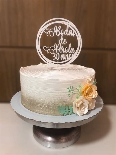 Bolo Bodas de Pérola Bolo Bolos de aniversário Decoração de bolos