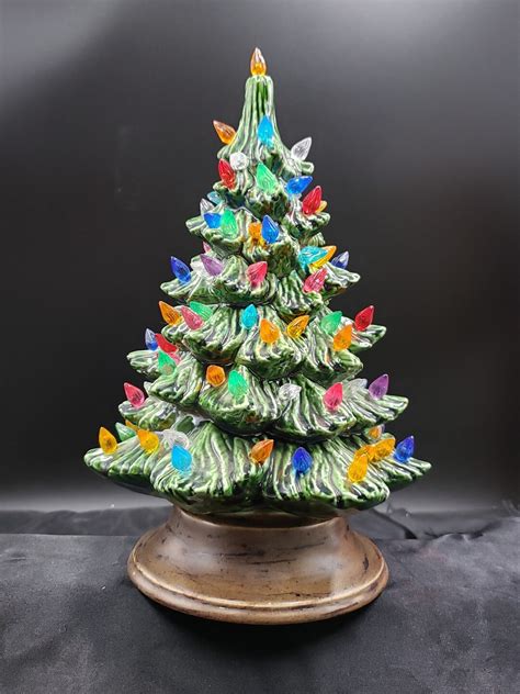 Vintage Ceramic Lighted Christmas Tree For Etsy