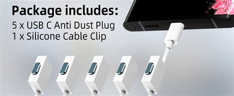 Usb Type C Anti Dust Plug Titacute Cover Cap 5 Pack