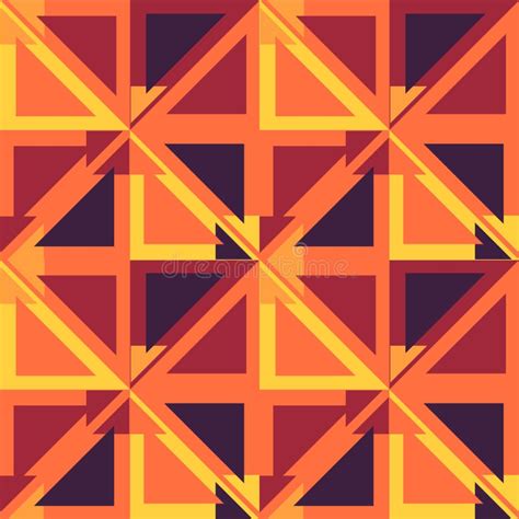 Seamless Geometric Red Yellow Blue Color Pattern Background Stock