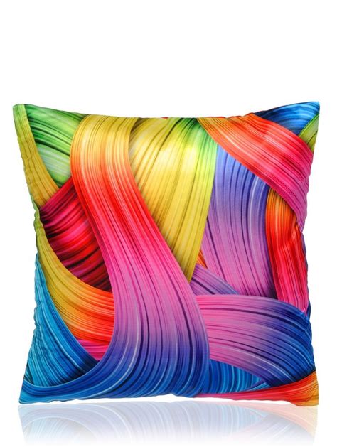 Multicolor Digital Printed Cushion Covers Satin Size X Inches