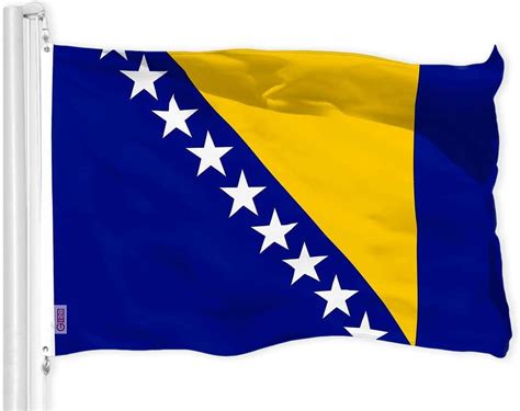 Bosnia and Herzegovina Flag Double Side - Walmart.com