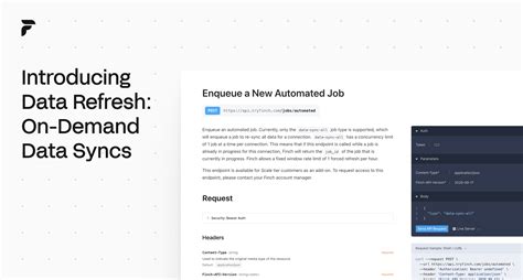 Introducing Data Refresh On Demand Data Syncs Finch