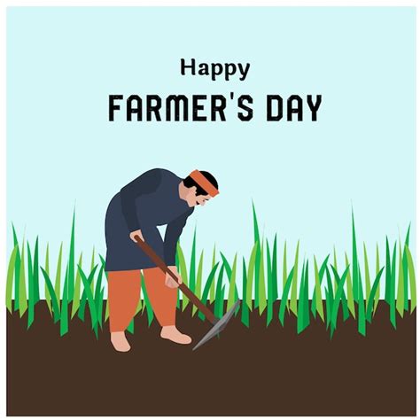 Premium Vector Happy Farmer S Day Kisan Diwas December Vector